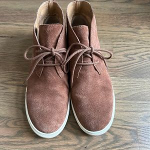 Lucky Brand Suede Ankle Boots, Brown, Size 9